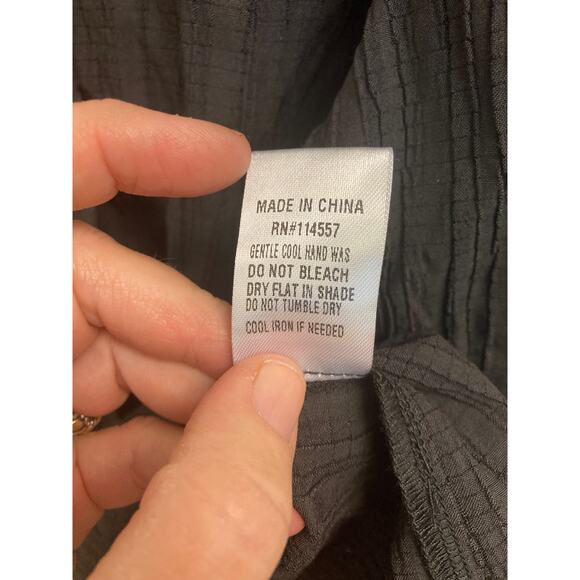 NWT THML Blouse Black & Animal Print Size L - Picture 9 of 10